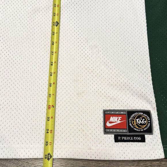 Vintage Inglewood Basketball Jersey Mens 4XL White Green Nike Paul Pierce 34 - Picture 8 of 11